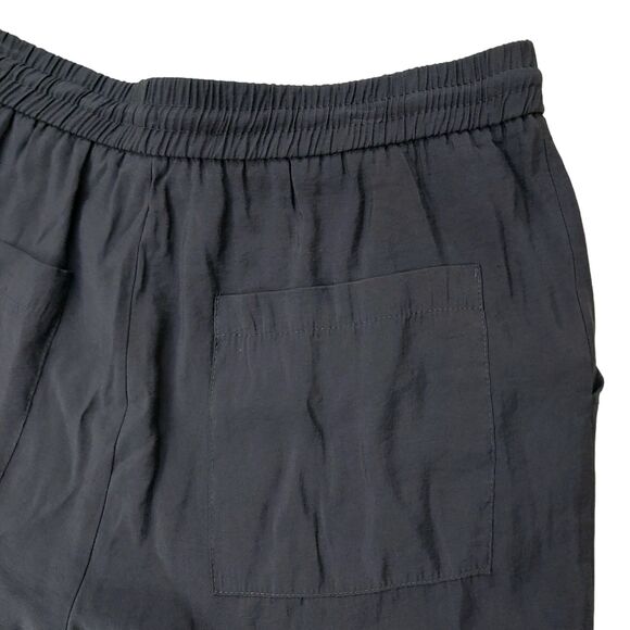 Zara Pants Womens Medium Dark Gray Straight Leg Relaxed Fit Lightweight Comfy - Picture 6 of 10